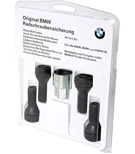 Pernos De Bloqueo Negros Para Ruedas De Aleación – Antirrobo Para BMW X6 E71 Y F16