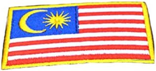 Embroidery Each Country's Flag Patch (3''X2'', Malaysia 2)