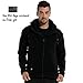 ReFire Gear Men's Warm Military Tactical Sport Fleece Hoodie Coat, Black, Small