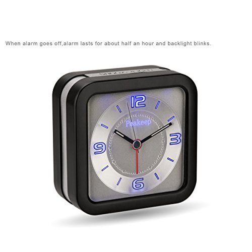 Peakeep Loud Melody Alarm Clock for Hearing Impaired with Snooze and