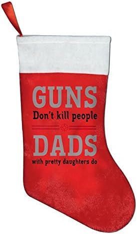 Christmas SocksGuns Don't Kill People Grandpas DoFun Colorful Crew SockChristmas