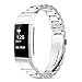 WOCOOL Charge 2 Band Adjustable Charge 2 Watch Bands Metal Replacement Band Fitness Tracker for Charge 2 Accessories(Silver)
