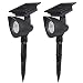 Brightown 30 Lumens Solar Landscape Spotlights, Integrated Waterproof Wireless Auto on/off for Path Yard Garden Driveway Porch Walkway Pool Patio Pack of 2, Natural White primary