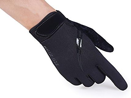 CoolHome Winter Touch Screen Non-slip Breathable Cycling Gloves Mountaineering Gloves for Men Women (Black #B, Small)
