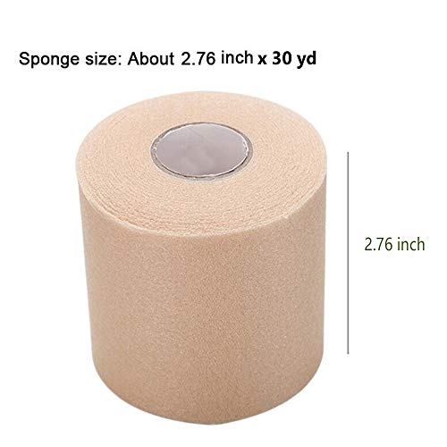 2 Roll Black Foam Pre-Wrap Sports Tape - Latex Free Underwrap For Athletic Taping