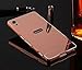 Sony Xperia XA Ultra Case, Ranyi [Mirror Series] Luxury Aluminum Metal Bumper Frame Detachable + Bling Mirror Hard Back Cover [Thin Fit & Slim] Case for Sony Xperia XA Ultra /Xperia C6 (rose gold)