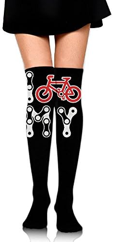 Women's Knee High Compression Thigh High Socks I Love My Bike For Walking Sport Long Stockings