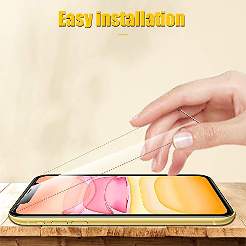 UniqueMe [2 pièces] Verre trempé (6,1 Pouces) et [2 pièces] Caméra Arrière Protecteur pour iPhone 11 [Dureté 9H] [sans Bulles] Anti-Rayures avec Un Service après-Vente Parfait.