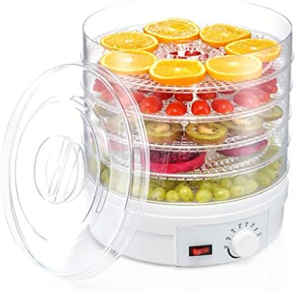 Ojnbndobnrtybhynn Food dehydrator - dehydration zone temperature control of 95-158 °F, 5 height adjustable shelves, drying automatic dehydration fruit dryer dehydration temperature setting