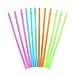 KKMO 12 Piece BPA-Free Clear Reusable Plastic Thick Drinking Straws Mason Jar Straws Mix Assorted Color Hot Pink Blue Orange Green