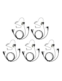 GoodQbuy - Auriculares de diadema para radio Motorola RMM2050 GP300 CP200 PR400 CLS1110 (5 unidades)