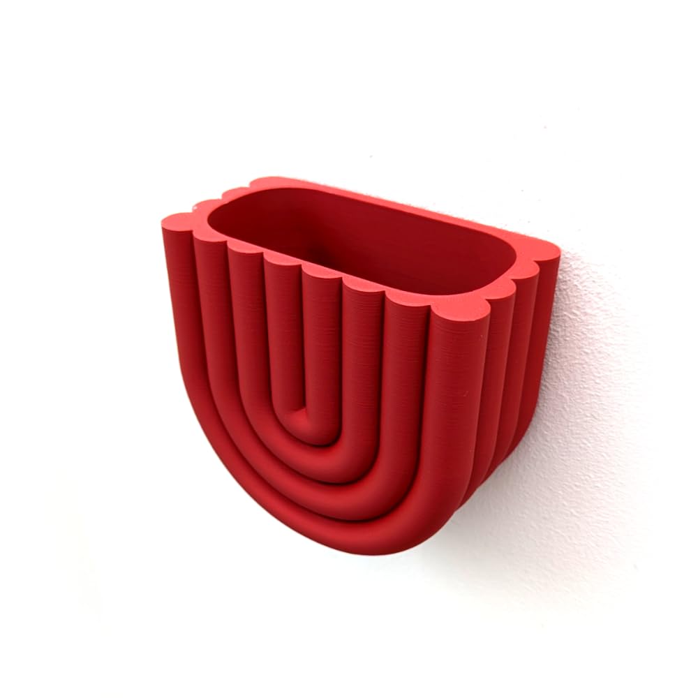 Househive Detachable Floating Wall Mounted Red Planter, Plant Pot Basket for indoor/succulents