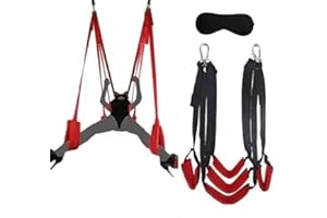 (Upgrade Version) Door Sex Swing with Seat - New Leather Cushion Thick Fluff with Adjustable Straps Sex Door Love Slings Bond
