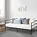 Daybed Frame Twin Metal Day Bed Heavy Duty Steel Slats Box Spring Replacement Mattress not Include,Black