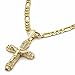 Men's 14k Gold Plated High Fashion Cross 