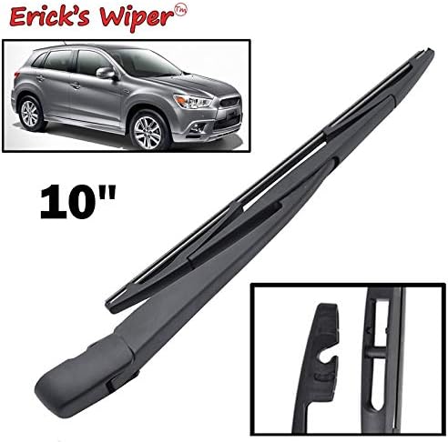Wipers Hukcus 10" Rear Wiper Blade & Arm Set Kit For Mitsubishi RVR ASX Wagon 2010-2017 2016 2015 Windshield Windscreen