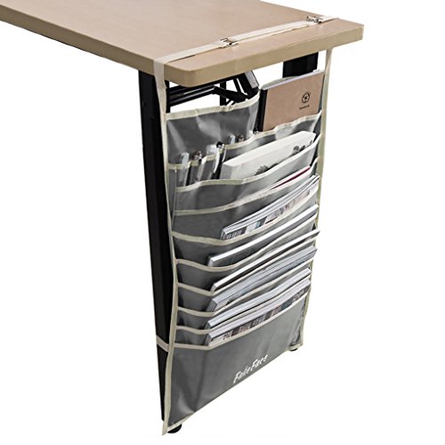 image for Fakeface Heavy-Duty Oxford Large14 Pockets Desk Mount Hanging Caddy Or