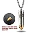 Titanium Mini Nitro Pill Fob Inner Diameter 0.32 Inch with Premium Necklace and Extra Chamber Tip Light Weight Pill Holder for EDC Waterproof 30ft (PF193B)