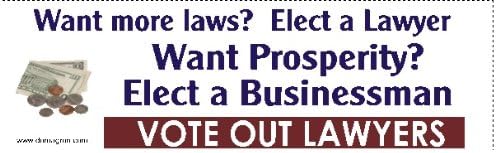 Want propserity? Elect a Businessman Bmper Sticker