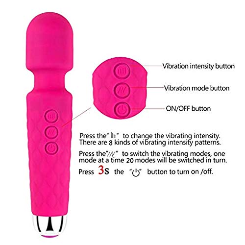 Harrohorye Mini Cordless Massager USB Rechargeable Waterproof Quiet (Rose red)