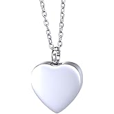 GBAFGLC Mini Heart Urn Neckalce for Ashes Small Heart Cremation Jewelry Keepsake Memorial Pendant Jewelry for Women Men Ashes Holder