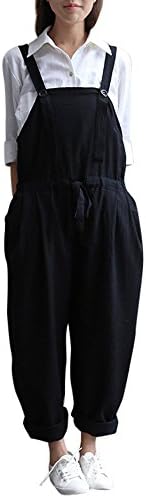 Corriee Rompers and Jumpsuits for Women Plus Size Bib Pants Overalls Wide Leg Trousers Dungarees with Pockets