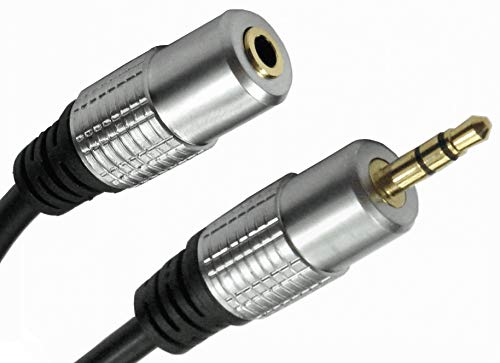 World of Data 1m Stereo Jack Audio Cable M/F Oxygen Free Copper Cores Gold TRS Professional