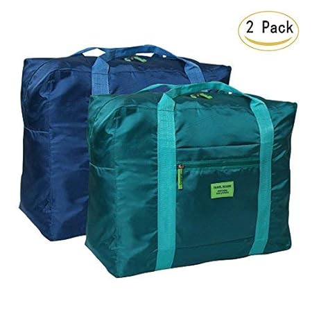 Faltbare Reise-Gepäck DRFLY Duffel Taschen Übernachtung Taschen/ Sporttasche für Reisen Sport Gym Urlaub(2er Pack)