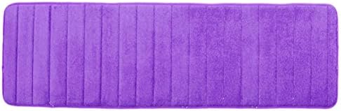 BELTRY Memory Foam Bath Mat,Ultra Soft Shower Floor Mat,Non-slip Absorbent Bathroom Carpet (50 * 160CM)(50cm*160cm,purple)