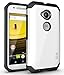 TUDIA Slim-Fit CYGEN Dual Layer Protective Case for Motorola Moto E (2nd Generation, 2015) (Pearl White)
