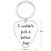 Elegant Chef Guitar Pick Key Chain Christmas Gift for Dad - I Couldn't Pick a Better Dad - Cute Musical Quote Jewelry Keychain Present for Father Daddy Papa from Daughter Son