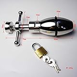 SVPZ SHIRT Butt Jewel Plug Adjustable Anal Plug Stainless Steel Butt Plug Lock Anal Sex Toys Metal Male Chastity Device Anus Expansion,Big Butt Play Plug Hollow