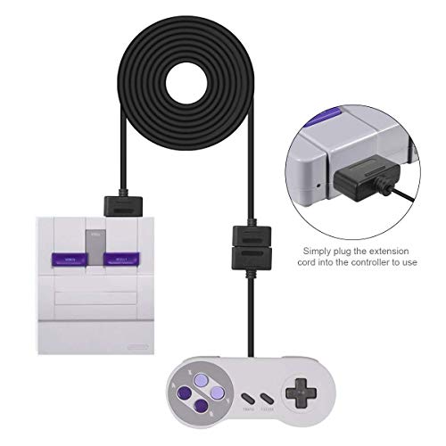 image for tesha 2PACK PS2 Controller Extension Cable Cord 6ft/1.8m Controller Ex