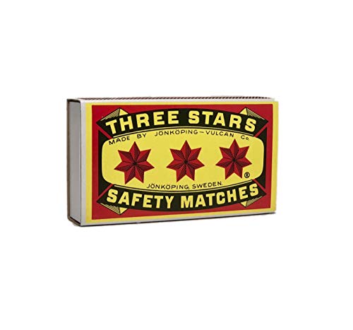 Swedish Match, Three Stars Safety Matches,Strike-On-Box, 240 Matches per Box