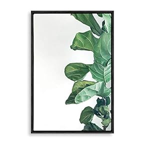 Framed Canvas Wall Art Green Plants Canvas Prints Home Artwork Decoration for Living Room,Bedroom - 16x24 inches