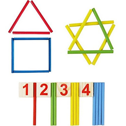 NERLMIAY Wooden Digital Rod Counting rods Number Cards and Counting Rods with Box