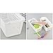 Fiazony 6-Pack Plastic Office Desktop Trays Basket Storage, White, F
