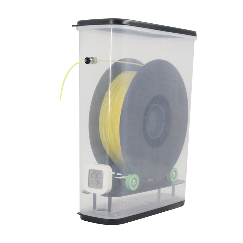 Zeberoxyz 3D Printer Filament Holder Dry Storage Box Moisture-Proof Sealed Universal Adjustable Filament Mount Rack Bracket for PLA ABS Nylon Wood (Dry Storage Box)