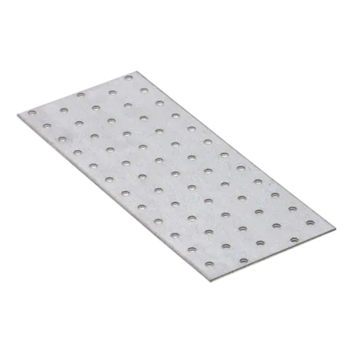 240mm x 100mm Galvanised Perforated Flat Plate Connector Joining Plates Metal Brace Brackets for Wood 2mm Thick Steel PP13 (Pack of 10) L03-06ABC