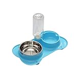 Pet Bowls PYRUS Stainless Steel Dog Bowl Removable Double Dog Cat Bowls for Drinking and Eating No Spill/ Non-Skid Pet Feeder Bowlfor Dogs Cats