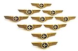 Kids Aviator Pilot Wings Plastic Pins Pinbacks Badges Lot of 10 Pins