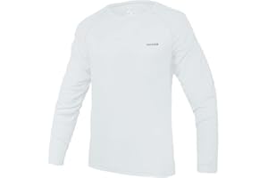 VAYAGER Boy's Sun Protection UPF 50+ Shirt Rash Guard Swim Shirts Long Sleeve Quick Dry Fishing Youth Shirts