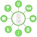 WenTop Wi-Fi Remote Control Outlet Switch Wireless Smart Plug with Timer and Energy Management for Lights and Home Automation App for Iphone and Android Smartphones