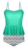 EasyMy Women Cute Falbala Flounce Pin Up High Waisted Swimsuit
