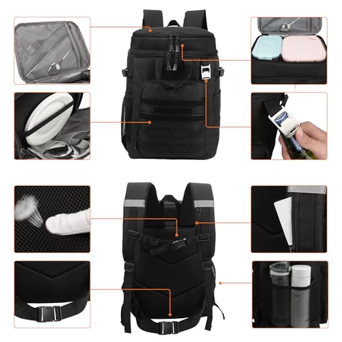 Hp hope 43L Insulated Backpack Picnic Bag Cooler Bag Large Backpack for Men Women Camping Beach Outdoor Travel Family Picnic BBQ