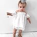 Highpot Kid Girl(1~5T) Adorable Elastic Lace Off Shoulder Party Princess Dress (80(18M), White)