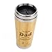 Muttmee New Dad Engraved Bamboo Travel Mug - Unique Gift Box - Great Way to Congratulate Dads - Keepsake Gift for Father’s Day, Christmas, Birthday, New Baby, or Just Because - by