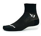 Swiftwick Performance Two inch Cuff Socks, Black, Small
