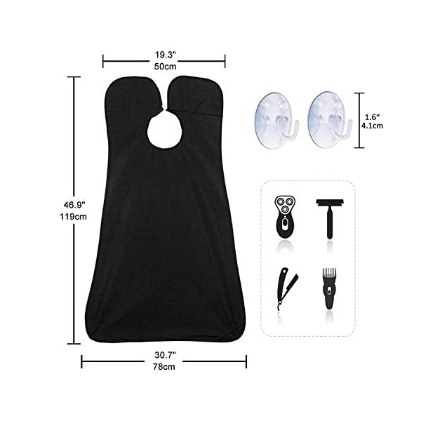 Beard-Apron-Beard-Trimming-Catcher-Cape-for-Men-Shaving-Hair-Clippings-Waterproof-Non-Stick-Hair-Catcher-Grooming-Cloth-with-2-Suction-Cups Beard Apron, Beard Trimming Catcher Cape for Men Shaving & Hair Clippings, Waterproof Non-Stick Hair Catcher Grooming…