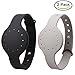 Misfit Shine 2 Wristband By Allrun, 2pcs Replacement Wrist Band Strap For Misfit Shine 2 (No tracker, Replacement Bands Only) (Black&Grey)
